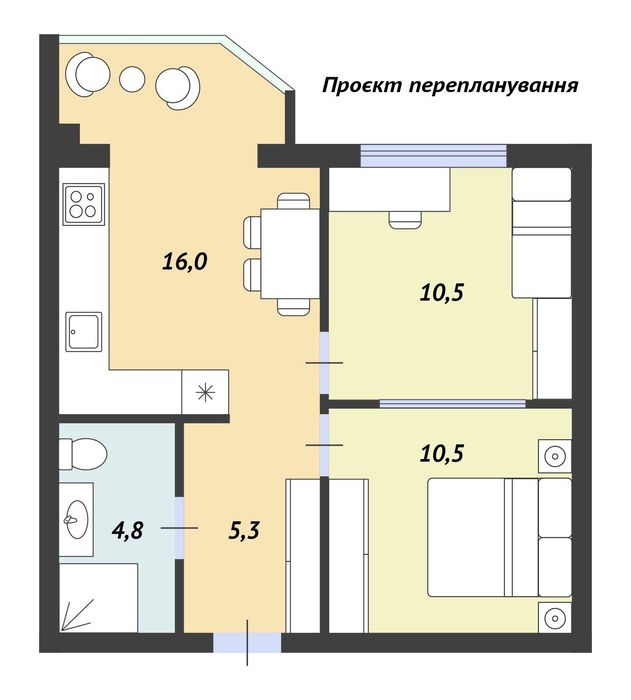 продаж 2к квартири ЖК Одеський квартал Будматеріали входять у вартість