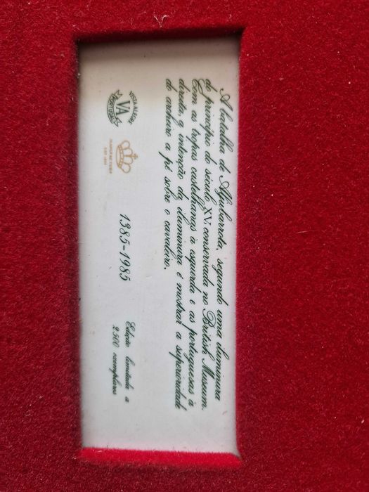 Vista Alegre placa de ceramica serie limitada