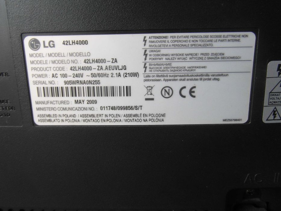 Telewizor LG 42 cale + dekoder