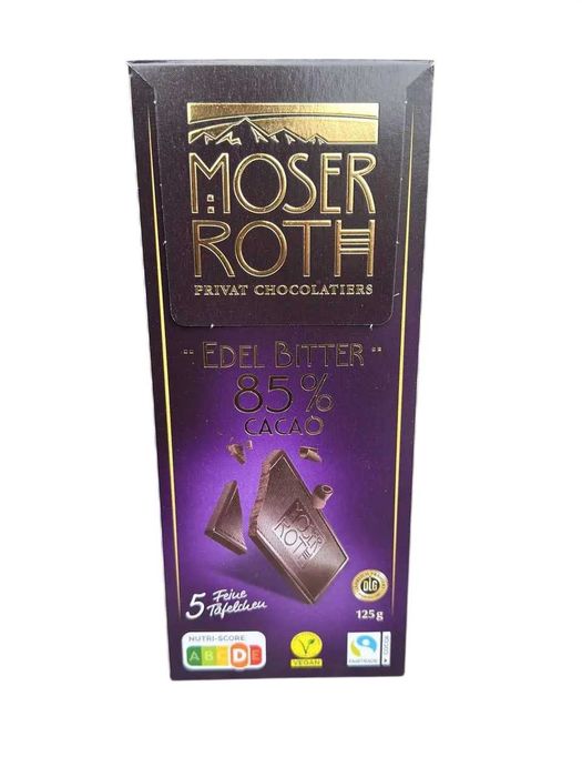 Шоколад Moser Roth Edel Bitter чорний молочний веган в асортменті