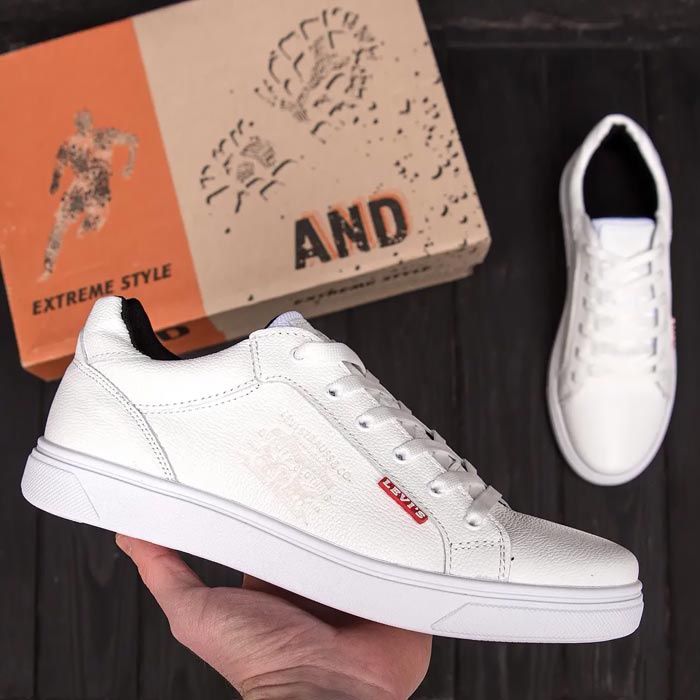 Чоловічі Шкіряні туфлі Levi's шкіряні  білі