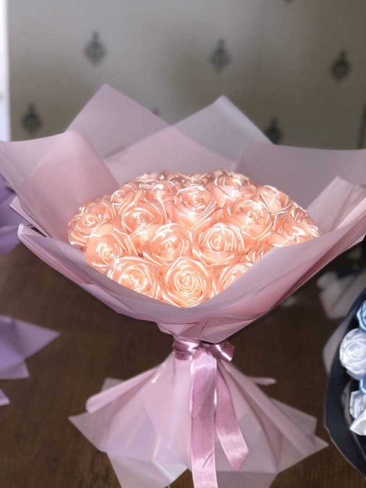 Букети з атласної стрічки