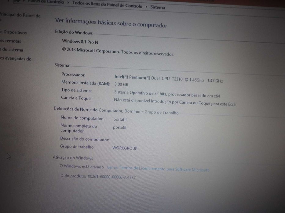 Toshiba com win 8.1 pronto a funcionar