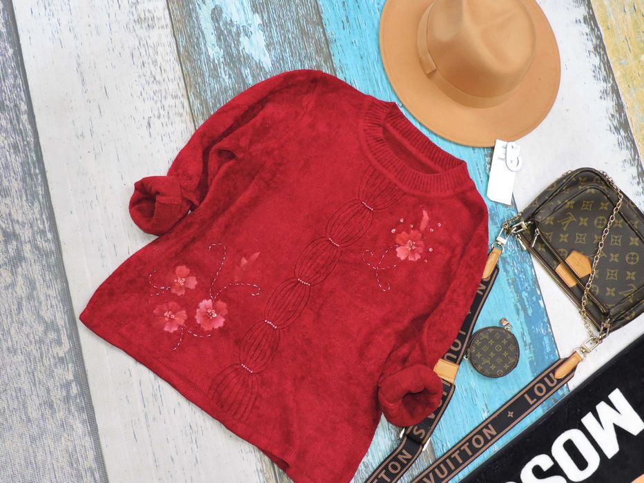 Fashion sweterek kwiaty 3 d M/L