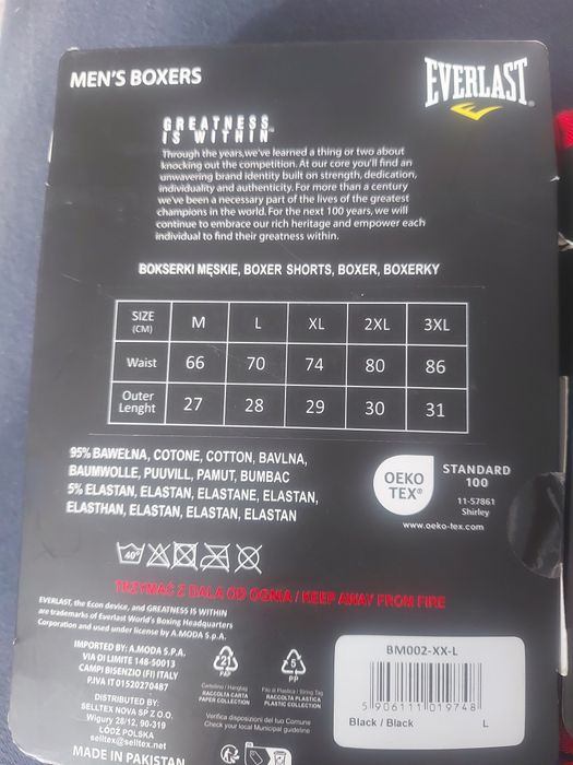 Bokserki everlast 2 op L