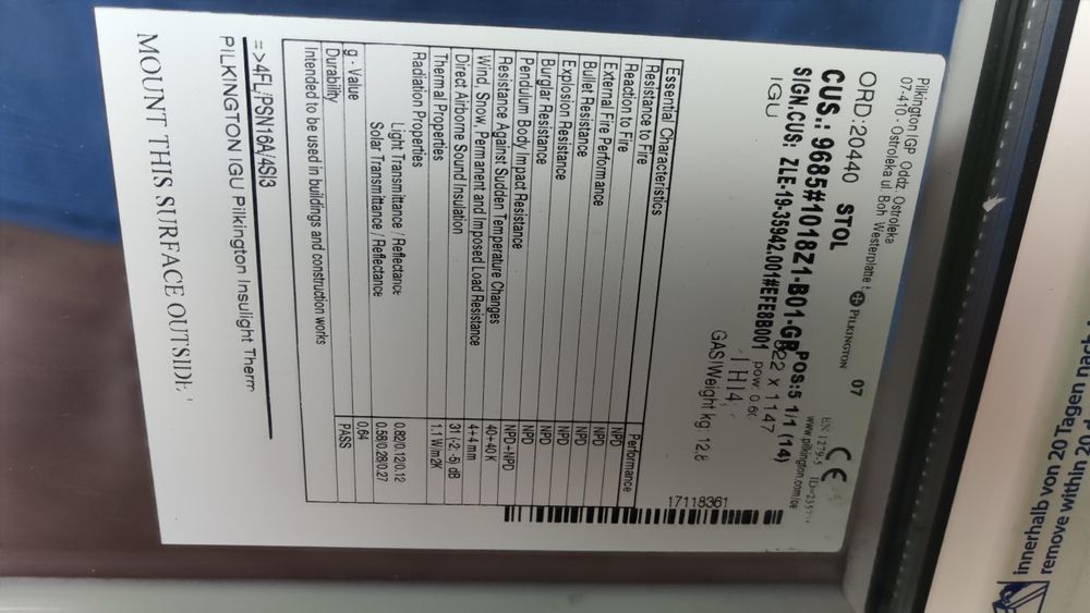 Okno dwuszybowe nowe  PCV