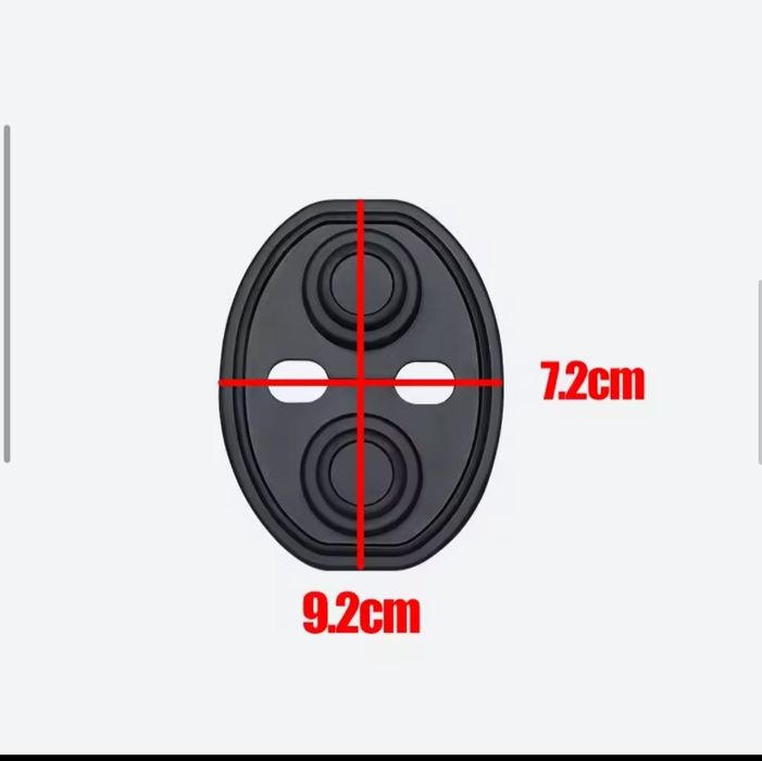 Силиконовая защита дверного замка автомобиля ЧЕРНАЯ 90х70мм
