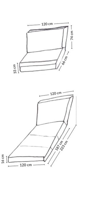 Sofá cambalhota 2 lugares
