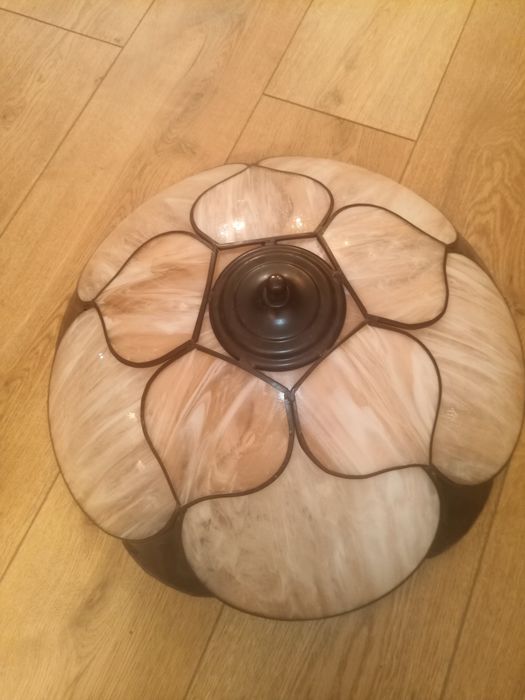 Plafon"Tiffany",witrażowy,lampa sufitowa, beż
