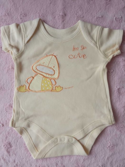 Body dziewczęce z krótkim rękawem, r. 68 Zestaw
