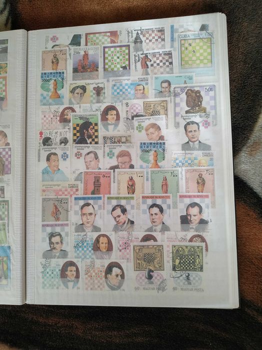 Album de sêlos com tema XADRÊS de vários países