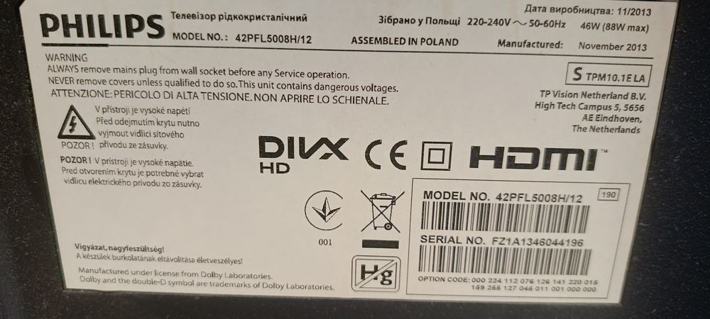 TV Smart, Philips 42"