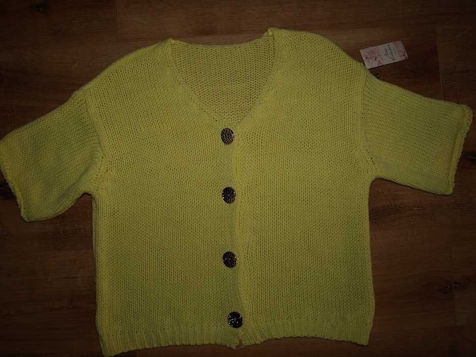 Sweterek nowy M/L/XL żółty