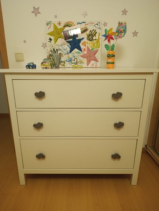 Cómoda IKEA HEMNES – 3 gavetas – branca