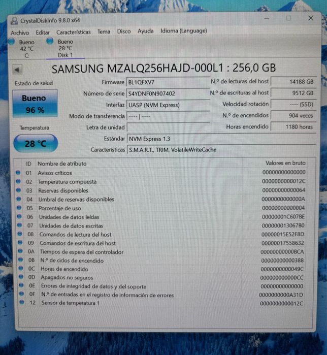 SSD Samsung PM991 256GB M.2 2242 PCIe NVMe в наявноті є 6 штук
