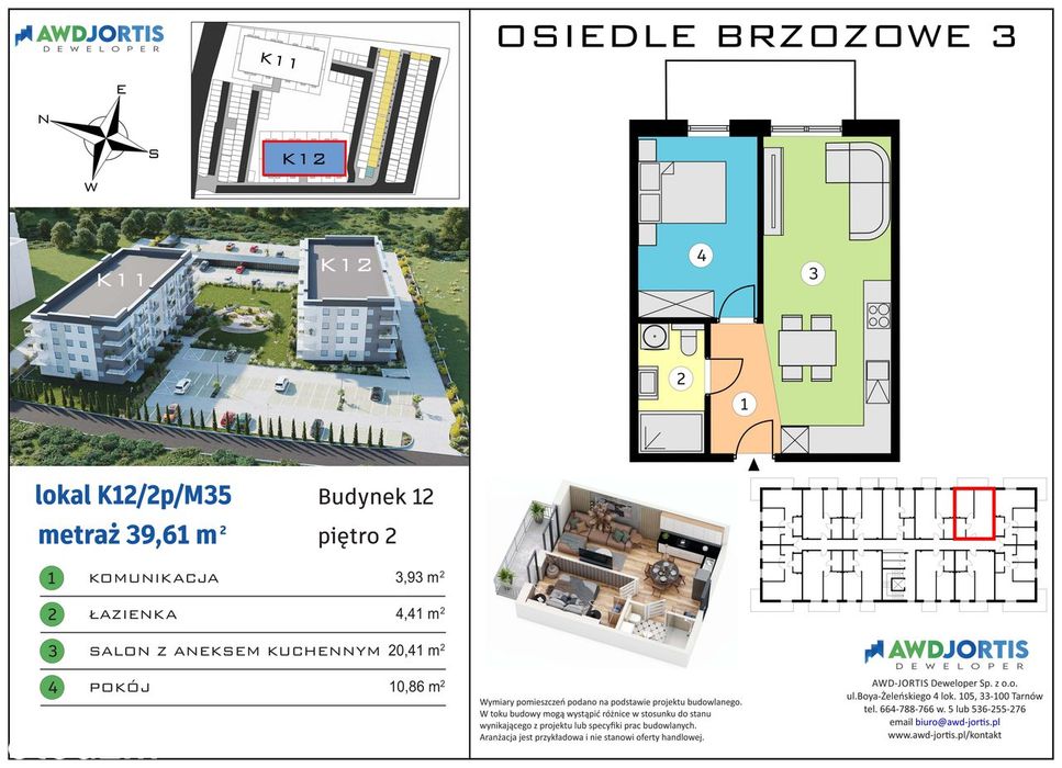 2-pokojowe mieszkanie 39m2 Bez Pośredników