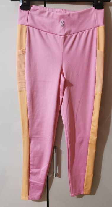 Spodnie getry legginsy sportowe damskie 40 L Cardio Bunny różowe