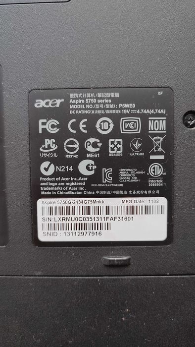 Acer Aspire 5750G