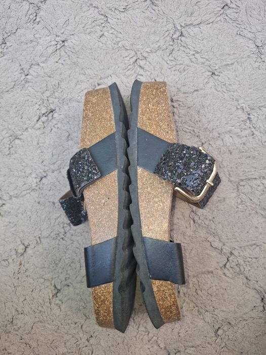 Prive Shoe Collection klapki na korkowej koturnie  39