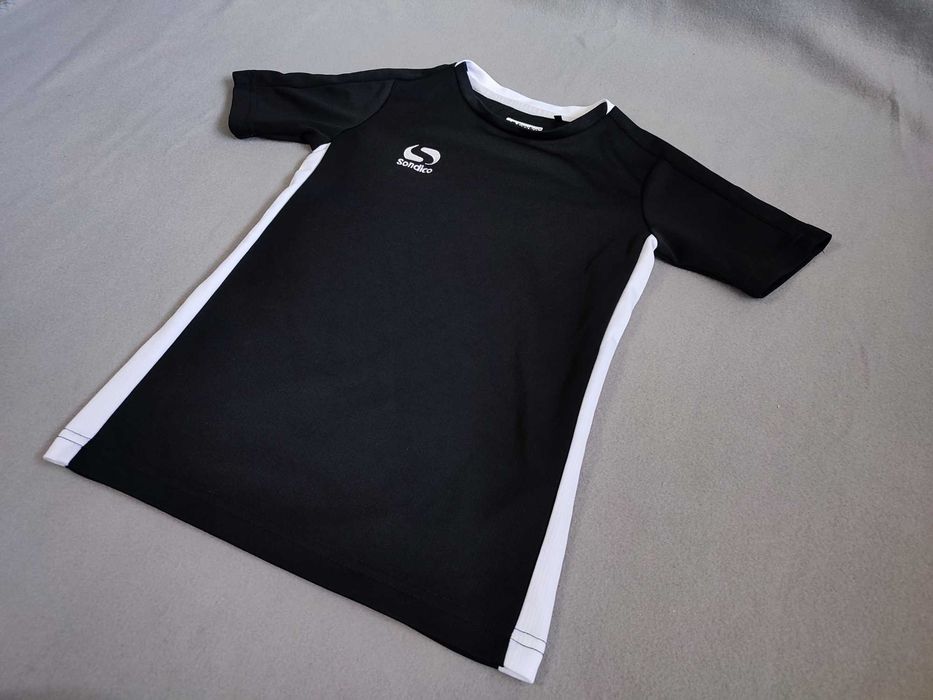 Футболка детская спорт черная Sondico 5-6 лет, 110-118 см