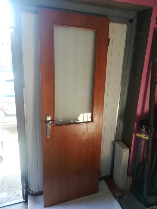 Drzwi wewnętrzne 70, drewniane, lata 90"