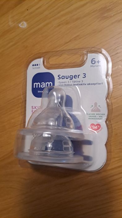 2 szt. Mam Smoczek Do Butelki 6m+ Rozmiar 3