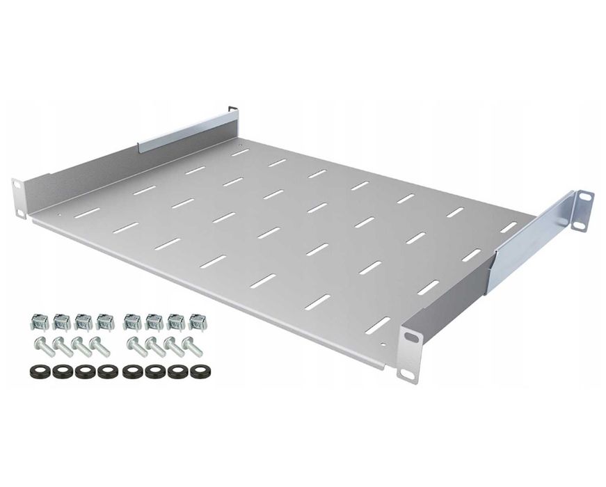 Półka RACK 19" 1U 350mm Regulowana 350-510 mm do Szaf RACK Stalflex