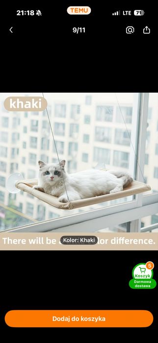 Legowisko siedzisko polka dla kota wiszaca drapak