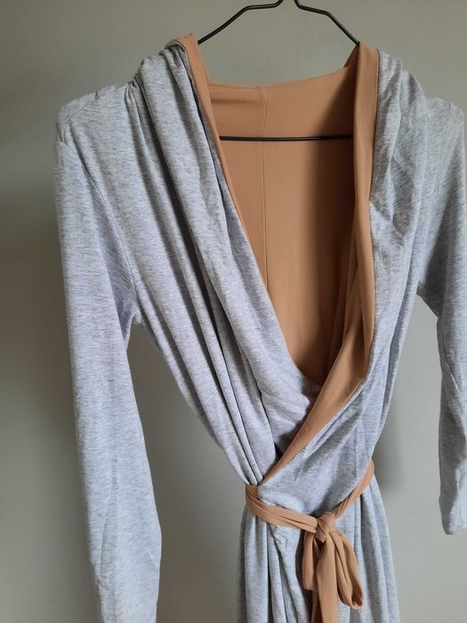 Risk made in Warsaw sukienka Double Duty roz. S szary plus beż