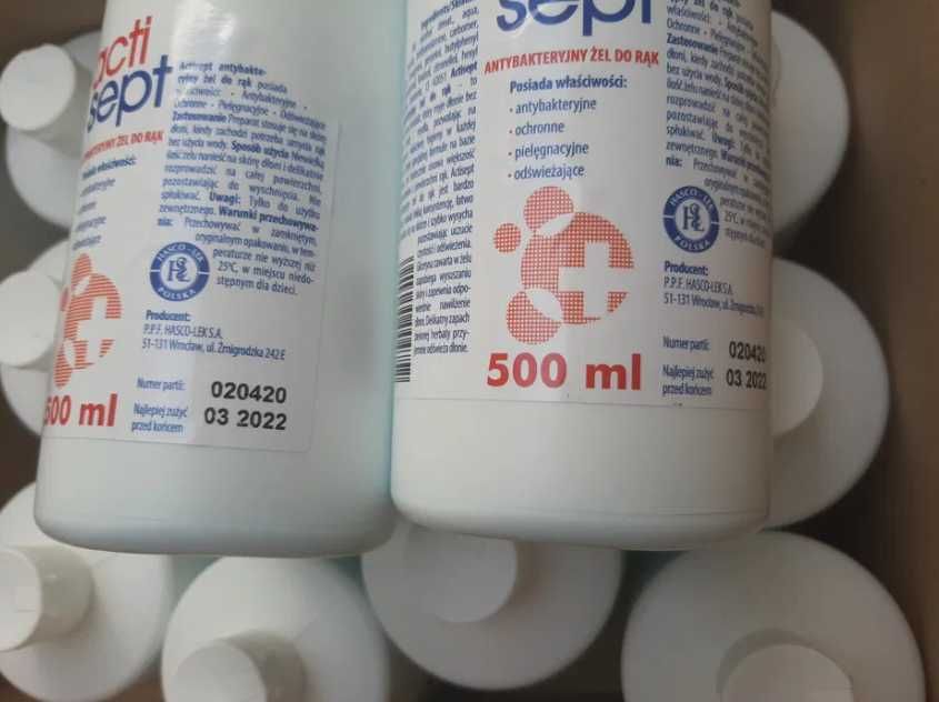 ACTI SEPT antybakteryjny żel do rąk 500ml 15 sztuk