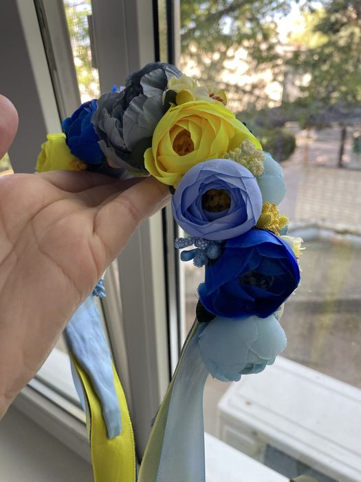 Віночок на голову,патріотичний двосторонній