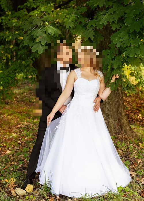 Suknia ślubna księżniczka biała