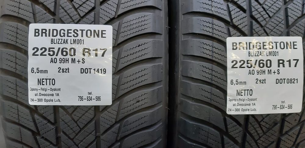 Opony Bridgestone 225 60 R17