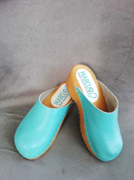 Chodaki drewniaki ortopedyczne ze skóry bydlęcej z wentylacją rozmiar