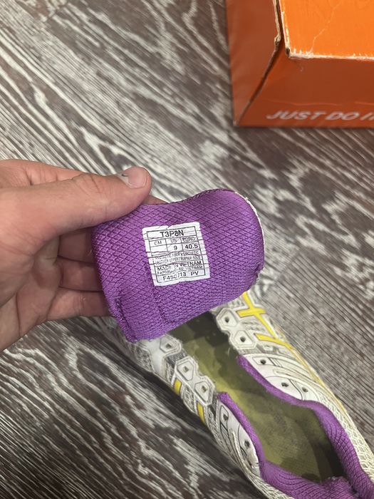 ASICS кроссовки фиолетово-жёлтые