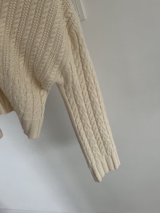 Sweter kremowy S basic oversize shein damski