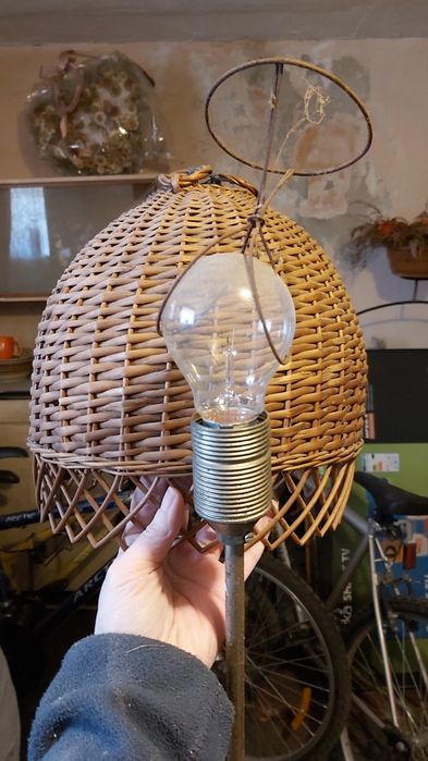 Lampa stojaca podlogowa stolik prl, gazetnik