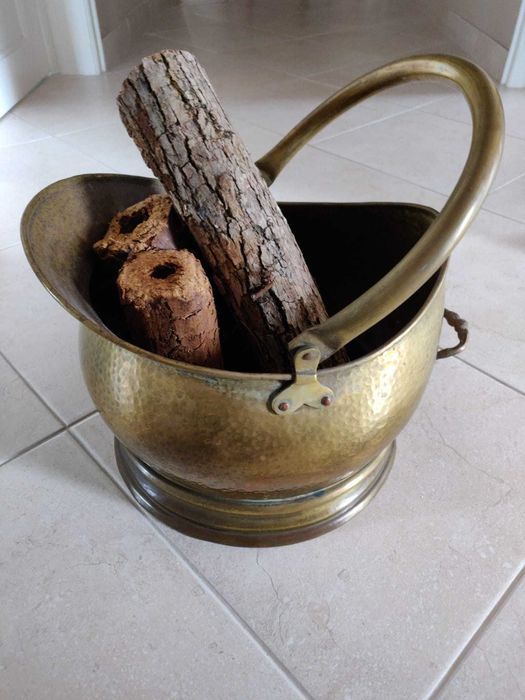 Balde antigo em latão