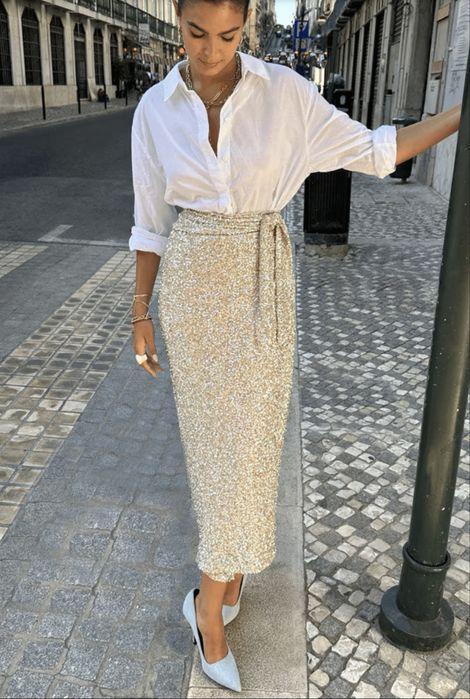 Нарядная юбка в пайетках р.L