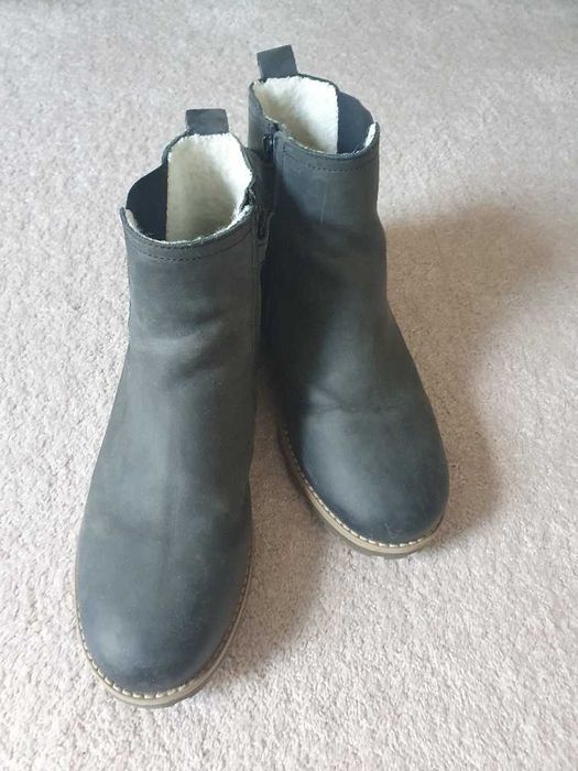 kozaki/buty za kostkę/sztyblety czarne nubukowe KETIL - Ankle boot, 39