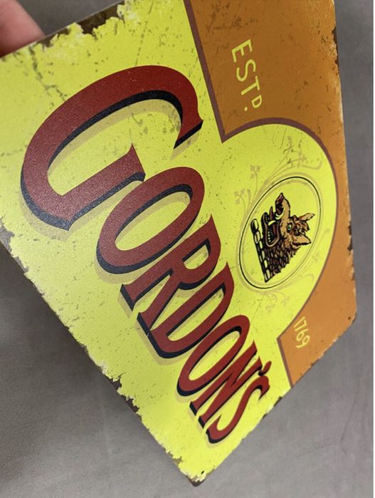 GORDON’S gin • Placa Metalica Decorativa (nova)