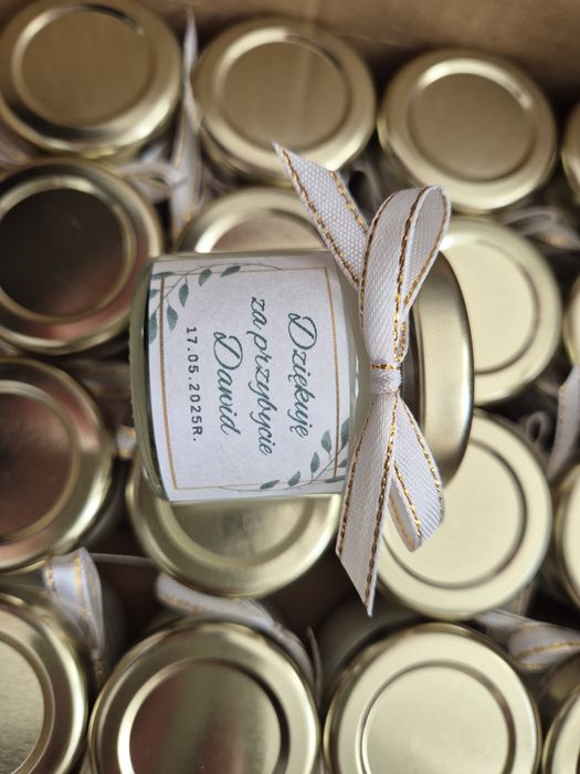 Podziękowania dla gości - Świeczki sojowe