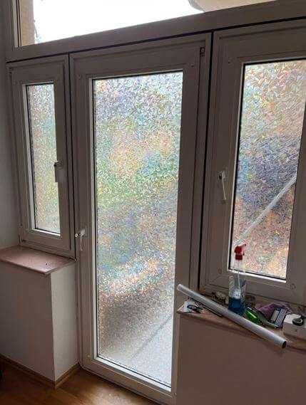 Película decorativa para janelas com efeito arco-íris (200 x 45 cm)