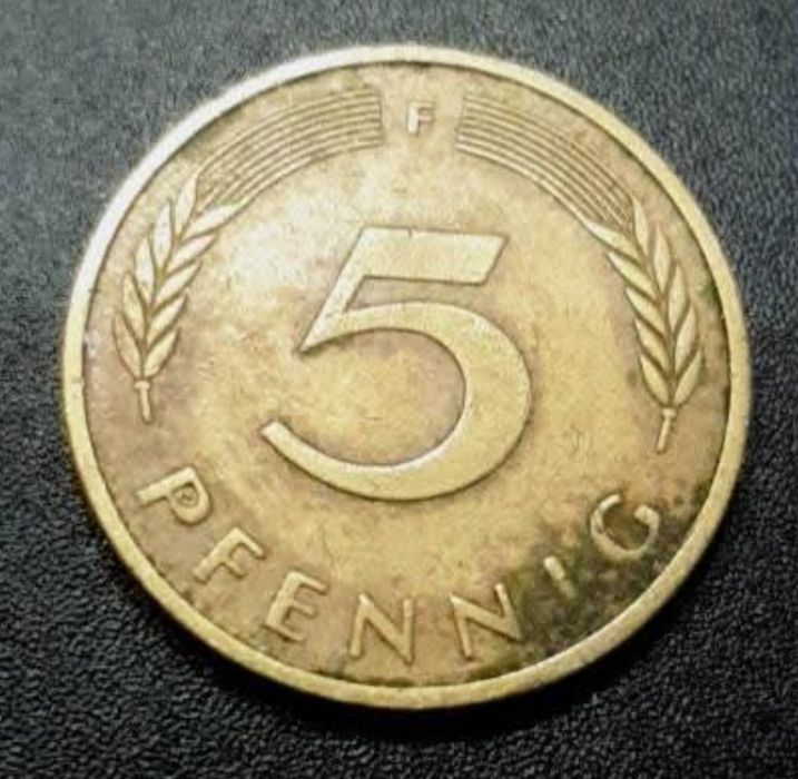Moneta, Republika Federalna Niemiec, 5 fenigów, 1988