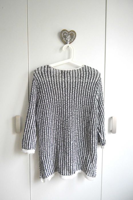 Dana Buchman sweter ażurowy bawełna premium L/XL