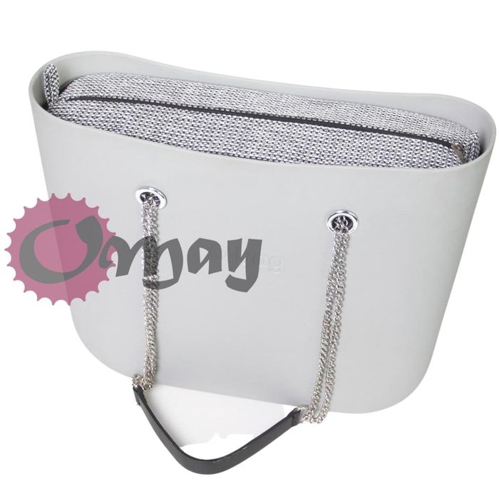 Lekki Czarny organizer OBAG STANDARD plecionka 2 kieszenie wkład OMAY