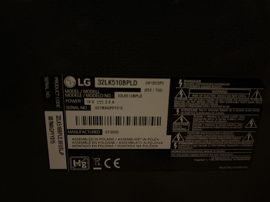 Peças LG 32LK510BPLD