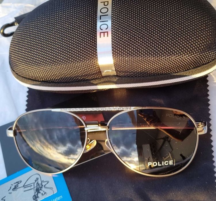 Óculos de sol Police polarizados haste metal várias cores - NOVOS