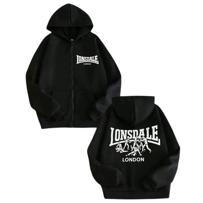 Зип худи Lonsdale London Fight casual Logo унисекс лонсдейл толстовка