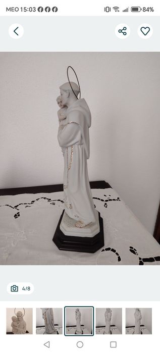Santo António em Porcelana Fina com Pedraria.